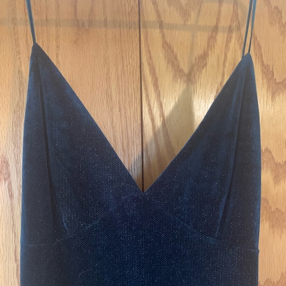 Lovers and Friends Rebel slip dress dark green velvet - Picture 2 of 9